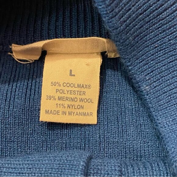 Duluth Trading Co. Merino Wool Blend Pullover Blue Sweater Men's Size Large - Picture 3 of 14